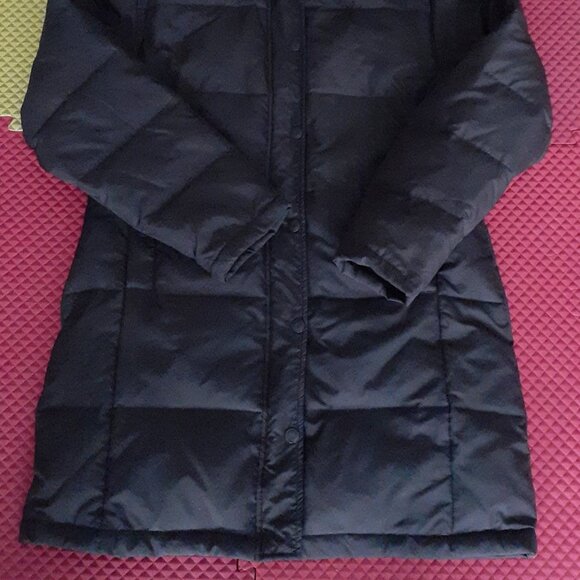 "New York Classics" down feather puffer jacket coat, faux fur hood, NEW - Picture 2 of 4